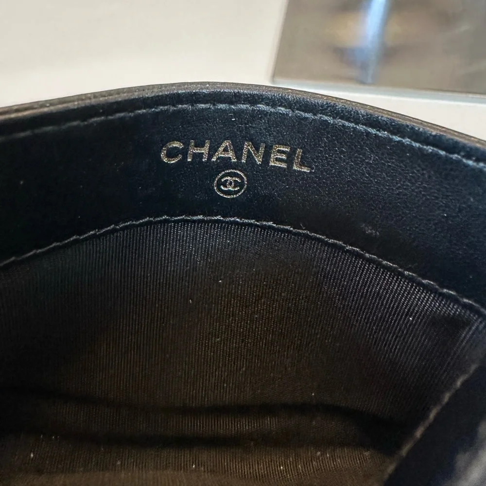 Chanel Black Lambskin CC Logo Wallet Card Holder - Picture 11 of 12